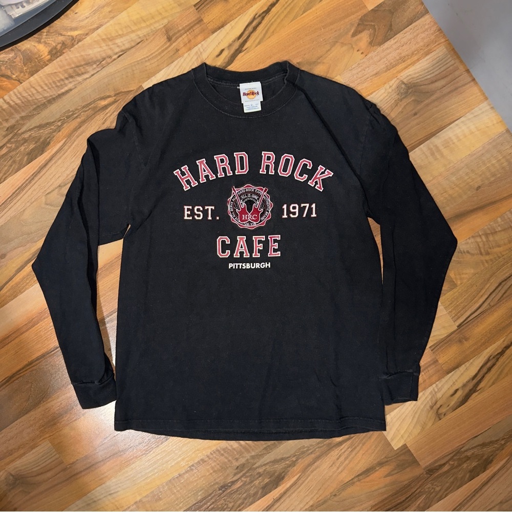 Pittsburgh vintage hard rock long sleeve Country Patch shirt Charcoal